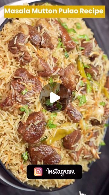 a video showing how to make masala mutton pulao recipe