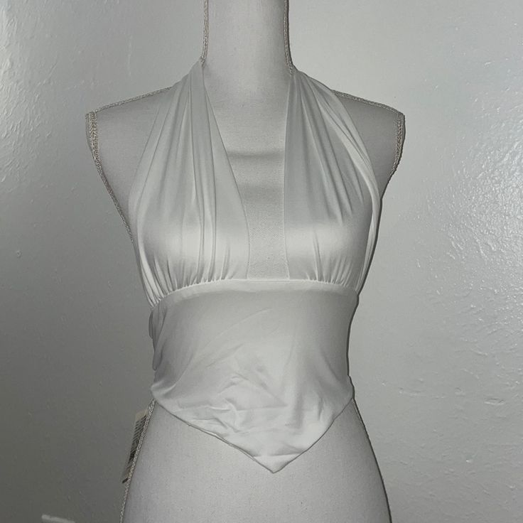 Tie On Neck Line And Back. One Size. Open Back Shirts, Backless Shirt, Swan Neck, Upcycle Sewing, Pearl Bangle, Future Outfit, Neck Line, Cami Top, Cami Tops