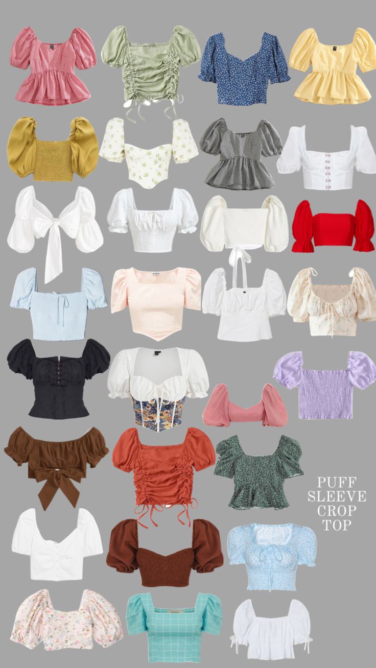 puff sleeves 🫶🏻 How To Style Puff Sleeve Top, Puff Sleeve Outfit Ideas, Puff Top Outfit Ideas, Puff Top Outfit, New Tops Designs Western, Puff Blouse Designs, Puff Sleeves Outfit, Puff Sleeve Top Outfit, Different Types Of Tops