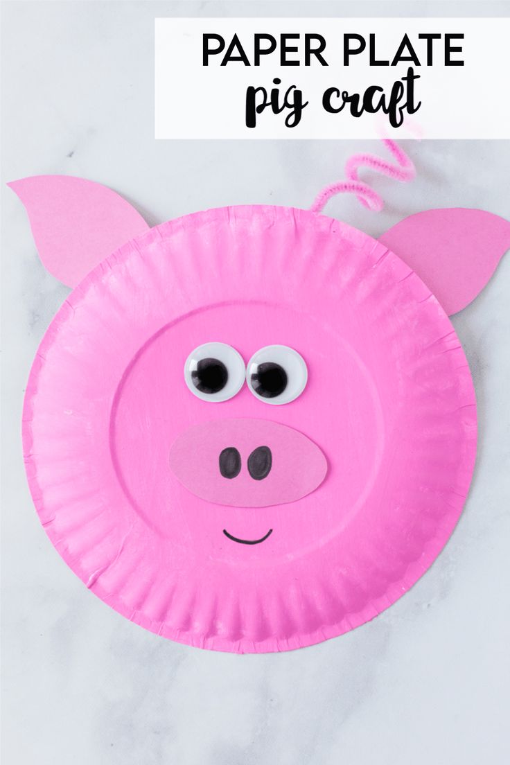 this paper plate pig craft is so cute and easy to make it's perfect for kids