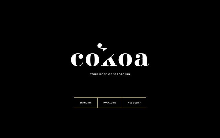 the word cocoa is written in black and white on a dark background with gold trim