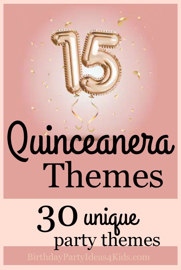 a pink and gold birthday party with the words quincaneara themes 30 unique party themes