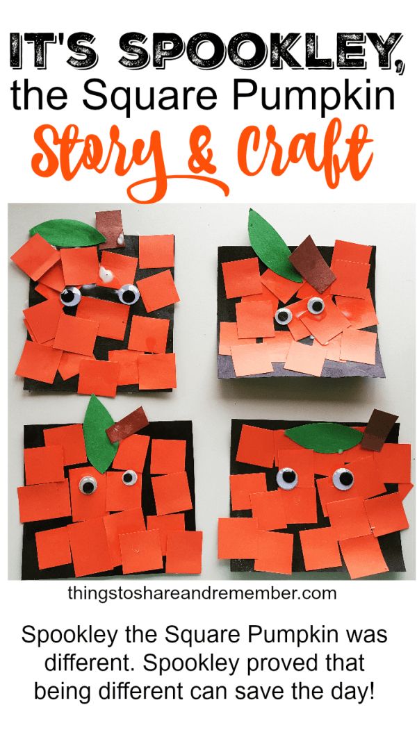 the square pumpkin story and craft project for kids