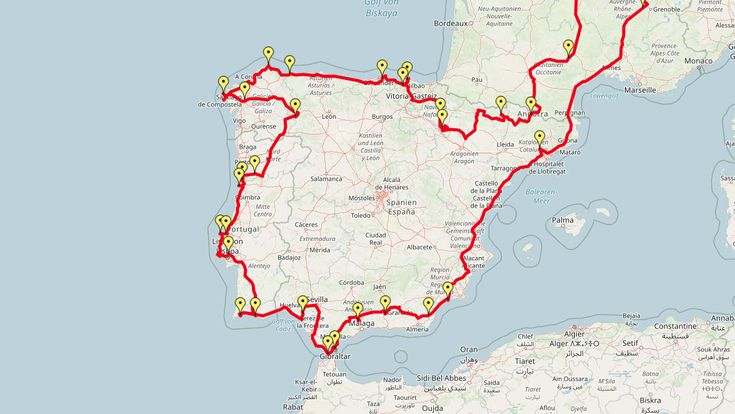 a map showing the route for wales