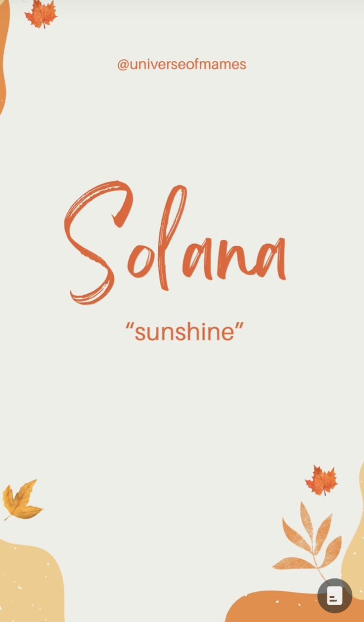 an orange and white background with the words solna sunshine on it's left side