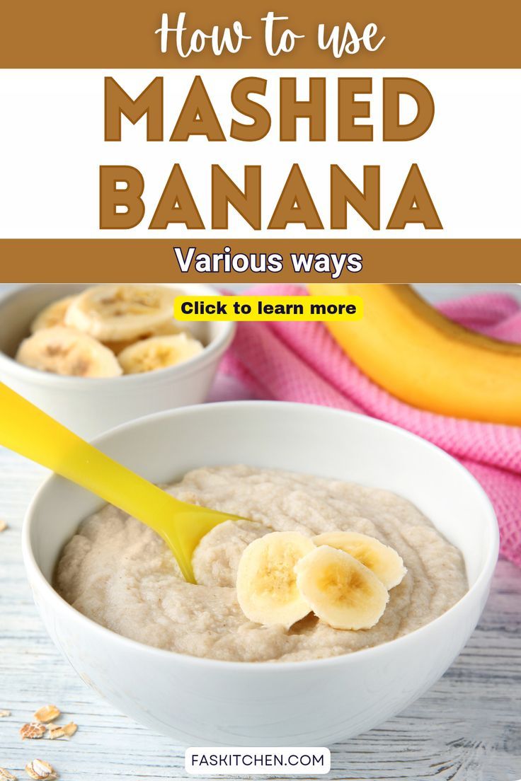 A close-up image of a bowl filled with creamy mashed banana, showcasing its smooth texture and bright yellow color. A fork is placed next to the bowl, hinting at its easy preparation. In the background, fresh bananas are visible, emphasizing the fruit's natural sweetness and versatility. The setting is warm and inviting, perfect for illustrating the wholesome nature of mashed bananas in cooking. Fruit Love, Fruit Leather, Easy Ideas, Natural Sweeteners, Savoury Dishes, Delicious Salads, Super Simple, Bananas, Baked Goods