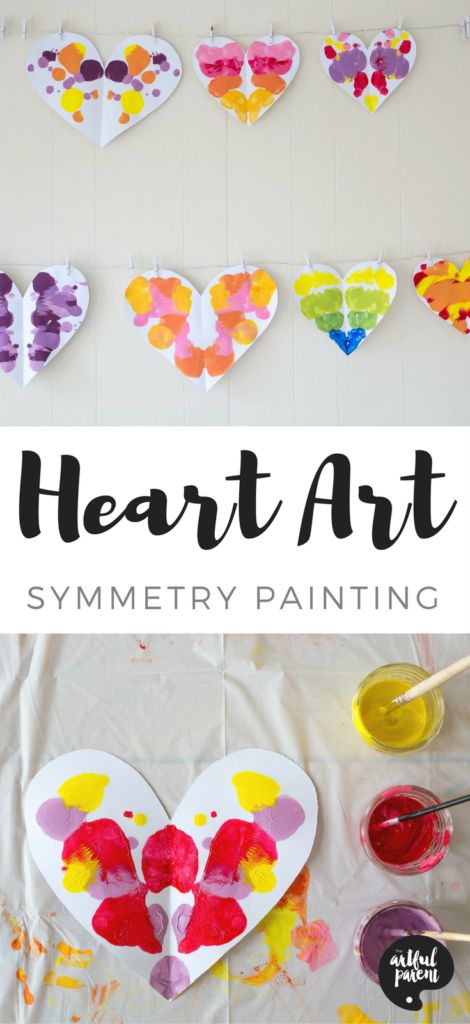 paper hearts are painted with different colors and shapes to make them look like they have been melted