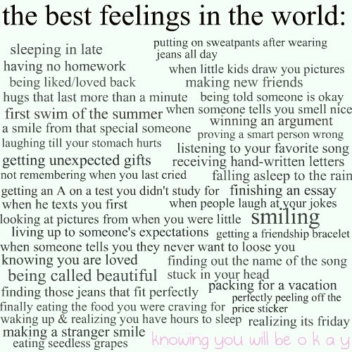 the best feelings in the world