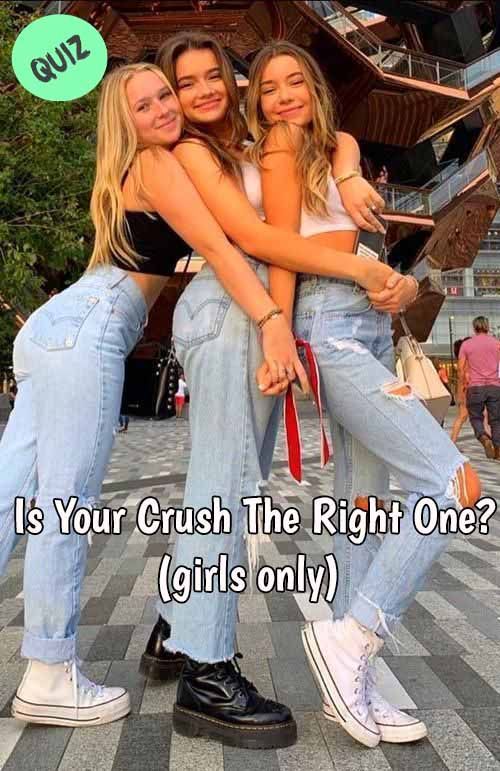 two girls hugging each other with the caption is your crush the right one? girls only