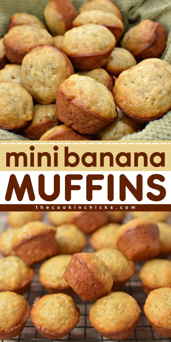 Try these Mini Banana Muffins. This awesome holiday breakfast recipe is easy to prepare and only requires a few ingredients. It's a classic banana bread made into conveniently sized mini muffins and even perfect to have for your Christmas brunch menu ideas. This moist and flavorful mini banana muffin is so enticingly good that you will look for more! Hostess Mini Muffin Recipe, Easy Banana Bread Muffins Quick, Homemade Mini Muffins Kids, Mini Muffins Recipes Easy, Diy Mini Muffins For Kids, Mini Banana Nut Muffins, Kids Mini Muffin Recipes, Banana Bread Recipe Easy Moist Muffins, Healthy Mini Muffins For Kids