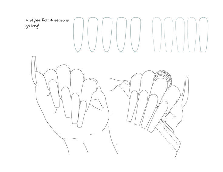 French to the claws. �� A new nail art sketchbook with page after page of tons of new ideas for nail art. Perfect for any nail art enthusiast. Nail Drawing Template, Nails Digital Art, Printable Nail Art Templates, Nail Planner, Claw Nails Designs, Nail Art Practice Sheet, Printable Nail Art Practice Sheet, Nail Templates, Book Nail Art