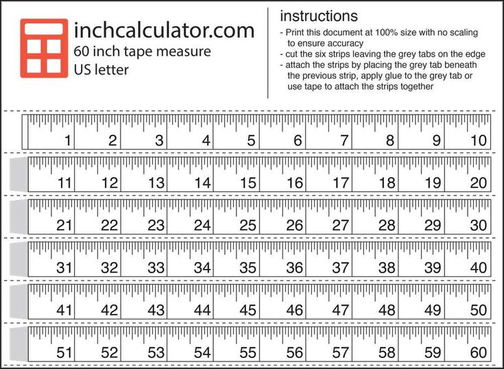 a printable ruler with instructions to measure the length