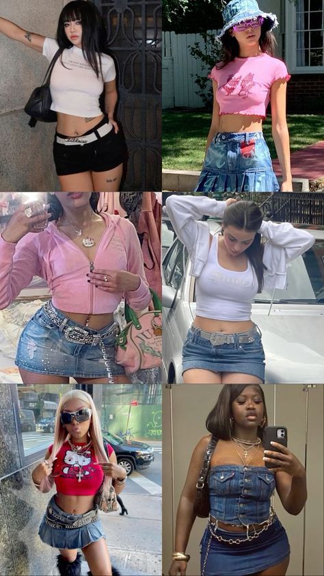 2000s 2 Piece Outfit, Megan Concert Outfit, Y2k Outfit Party Ideas, Casual Y2k Outfits Summer, Decade Party Outfit 90s Fashion, 2000 R&b Outfits, Baddie 2000 Outfits, Birthday Y2k Outfits, Cute 2000s Outfits Party