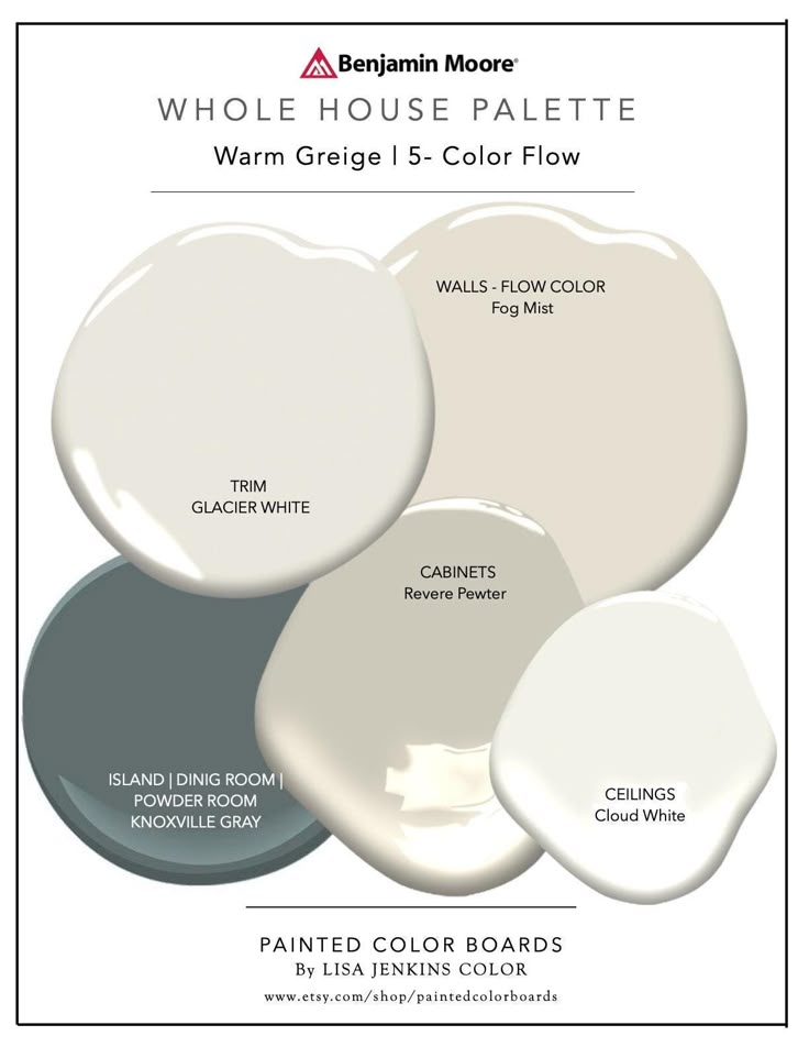 the different shades of paint that are available in this color scheme for walls and ceilings