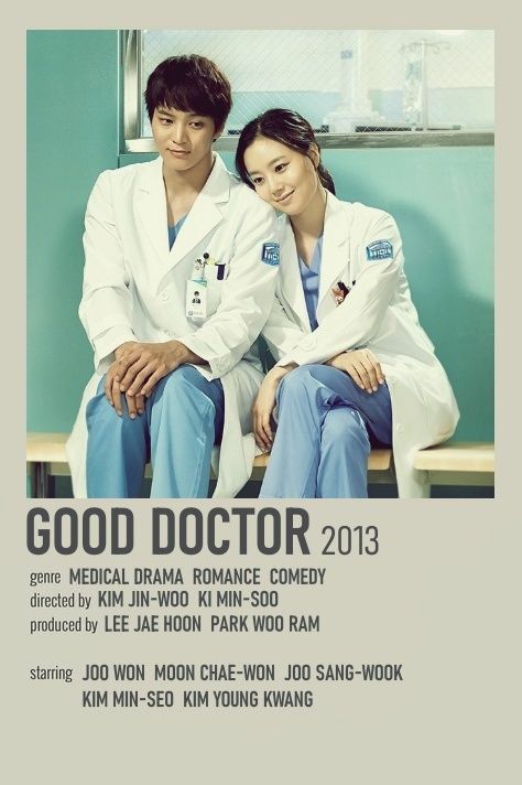 two doctors sitting next to each other in front of a poster for the movie good doctor 2013