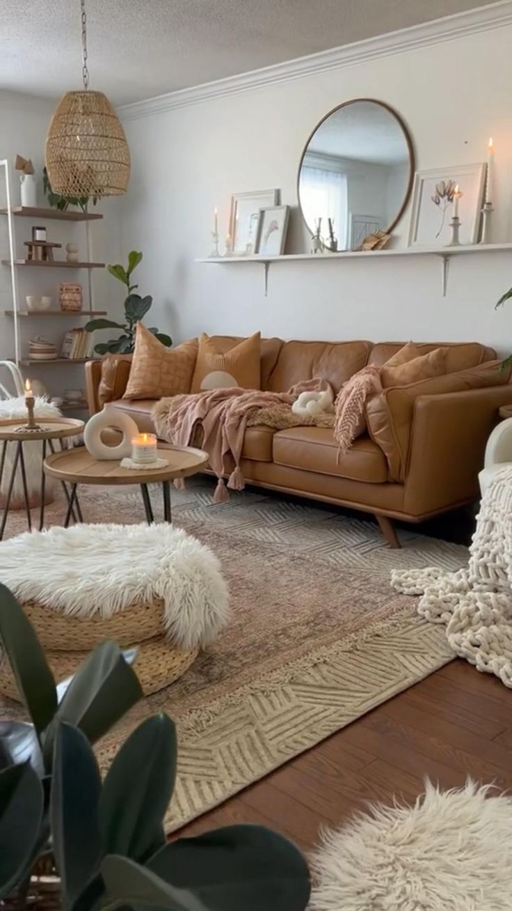 a living room filled with lots of furniture and plants