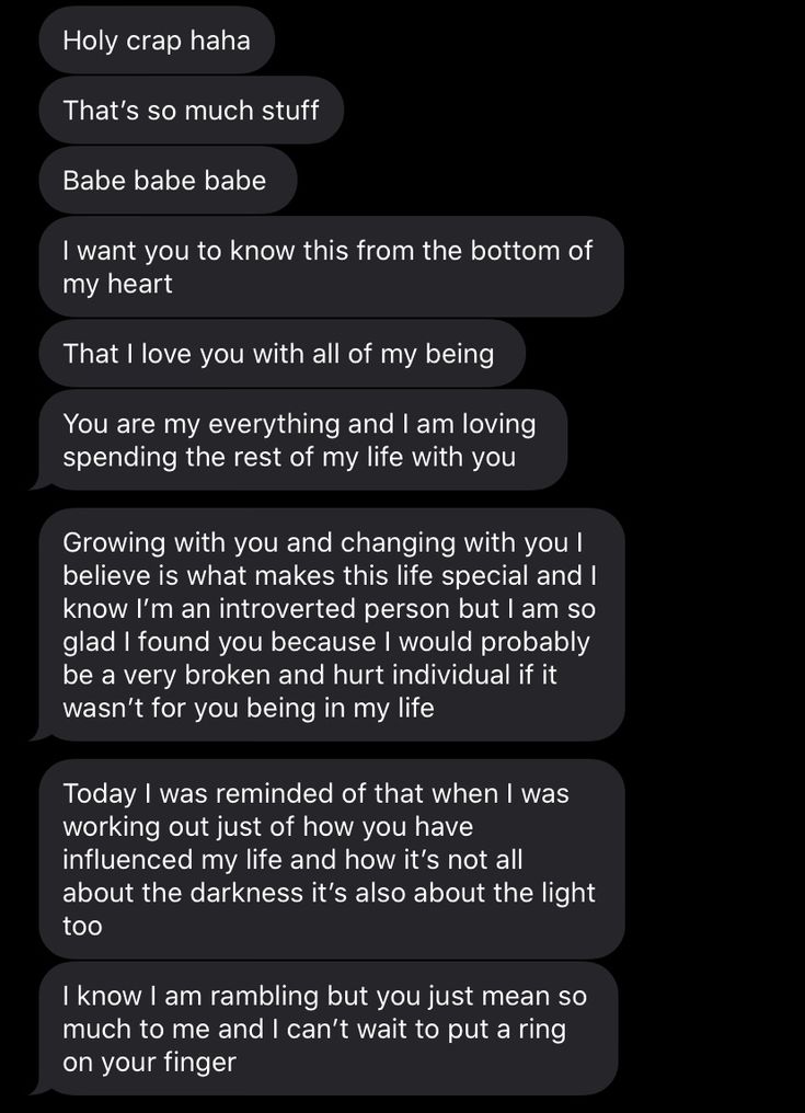 two texts written to each other on a black background