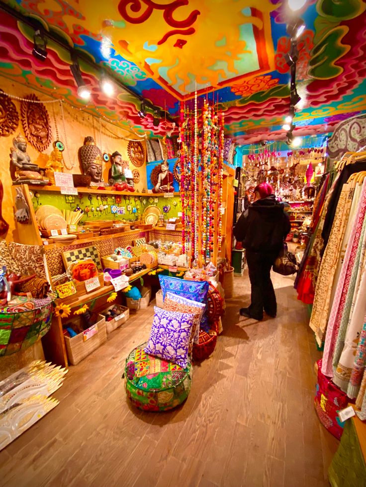 a store with lots of colorful items on display