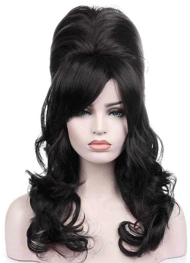 Black Stylish 60s retro Beehive Hair full cap wig new | Etsy Drag Wigs, Beehive Hair, Long Curly Wig, Cosplay Hair, Halloween Wigs, Wigs Online, Hair Reference, Short Wigs, Costume Wigs