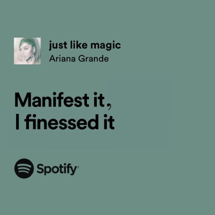 an advertisement for spotify with the caption'just like magic aria grandee '