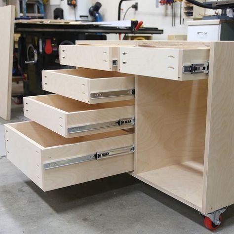 the drawers are open and ready to be assembled