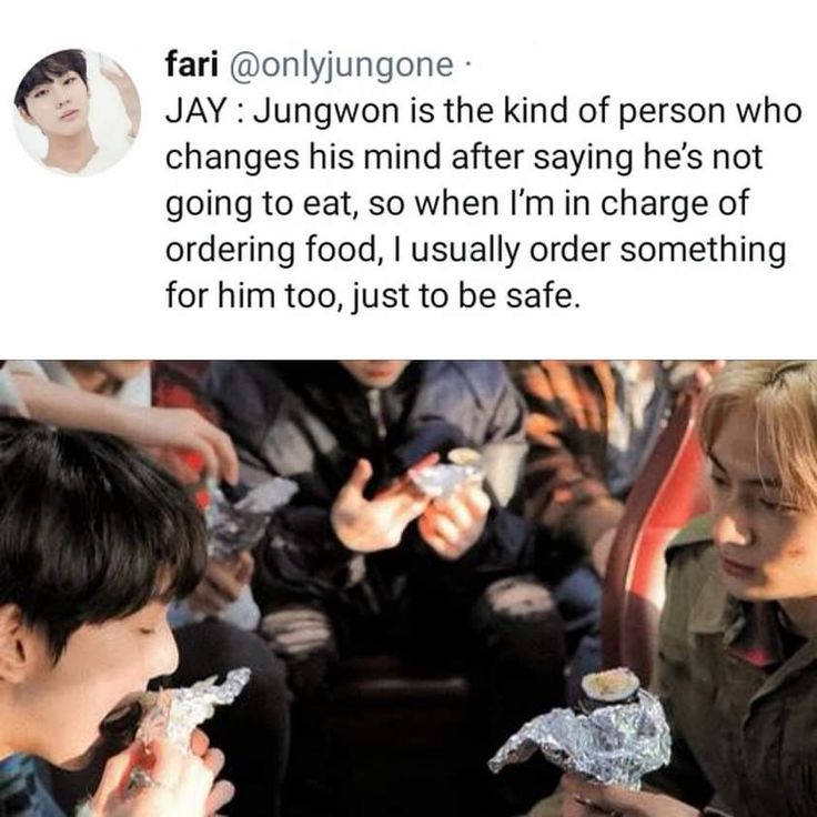 two children eating food while sitting on a bus with the caption that reads, jayjunwon is the kind of person who changes his mind after saying he's not going to eat