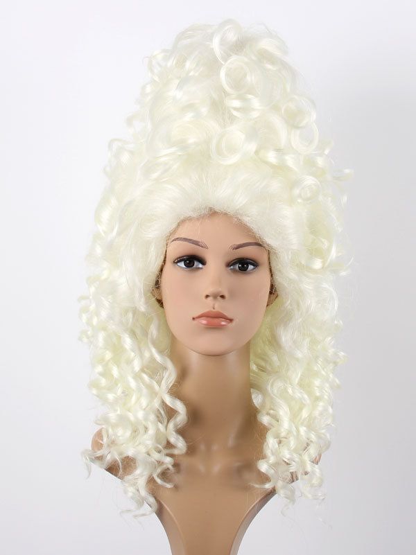 DELUXE Belle of the Ball Tall Beehive Blonde Costume Wig This is an amazing wig, it looks and feels spectacular!  This wig is absolutely amazing! It has a huge beehive with beautiful soft curls flowing down, no fringe and made in a gorgeous platinum blonde (613A) colour. You will defintiely be the belle of the ball in this wig!  It is made out of deluxe kanekalon synthetic fibre and is a very high quality party wig with adjustable size inner straps. www.thewigoutlet.com.au Party Wig, Soft Curls, Costume Wigs, Platinum Blonde, Bee Hive, Synthetic Fiber, Costumes For Women, Halloween Costumes, Platinum