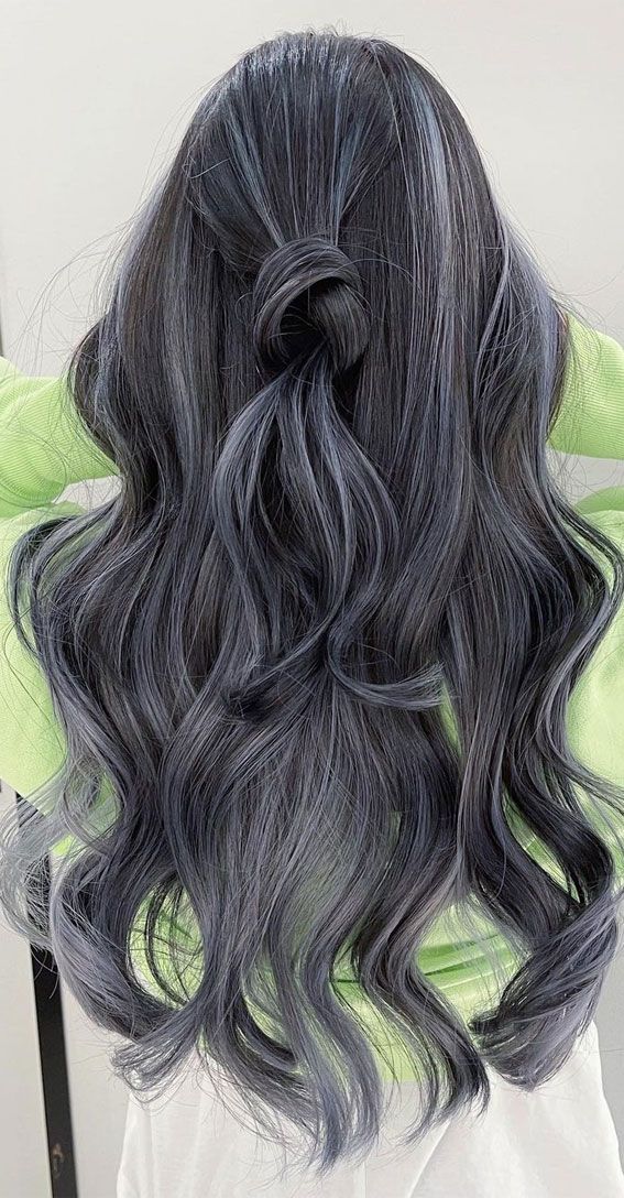 silver hair color images, metallic silver hair dye, silver hair color ideas 2021, silver hair colors 2021, platinum silver hair color, silver grey hair, trendy hair color ideas 2021, silver hair toner, silver hair highlights, silver hair color ideas, silver balayage hair color Hair Colour Ideas Silver, Pewter Hair Color Shades, Metallic Blue Hair Dye, Coloring Grey Hair Highlights, Blue Grey Highlights On Dark Hair, Ash Blue Highlights On Dark Hair, Silver Blue Balayage, Silver Blue Highlights On Dark Hair, Ash Silver Highlights