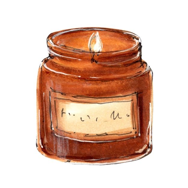 a drawing of a candle with the word friday written on it and a lit candle inside