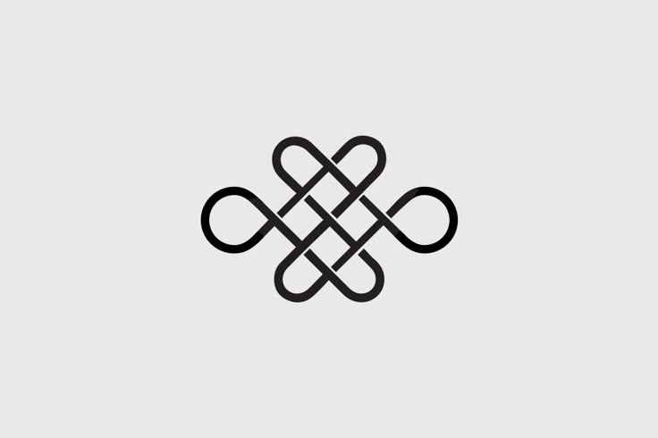 an abstract logo with two intersecting lines