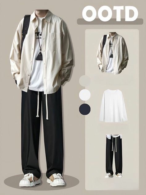 Outfit Cowok, Korean Street Fashion Men, Culture Dress, Guys Fashion Casual, Mens Smart Casual Outfits, Minimalist Fashion Men, Selfie Pose, Guys Fashion, Classy Outfits Men