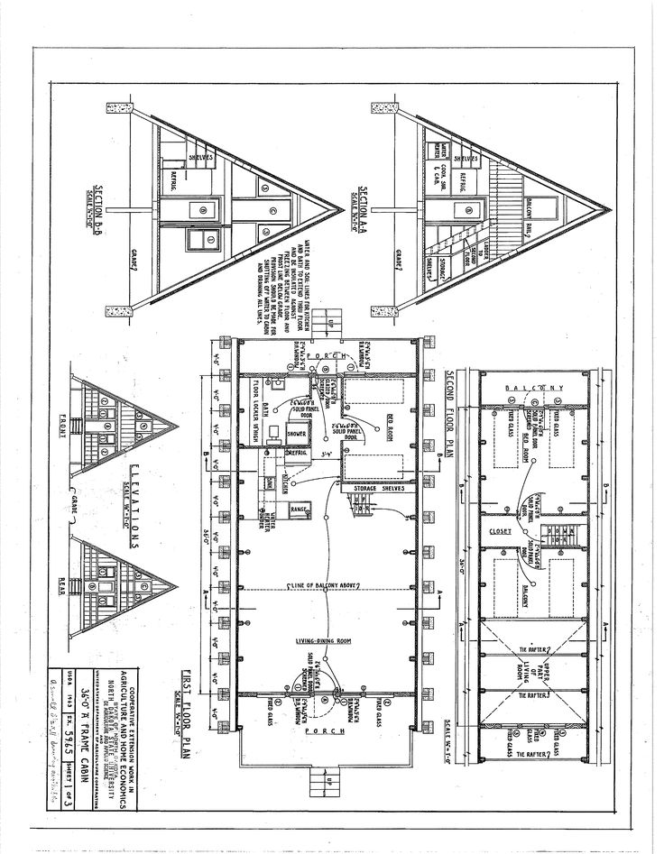 an architectural drawing shows the floor plan for a two story building with three levels and four floors