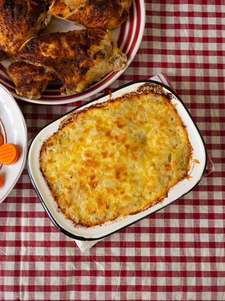 the meal is prepared and ready to be eaten on the table for people to eat