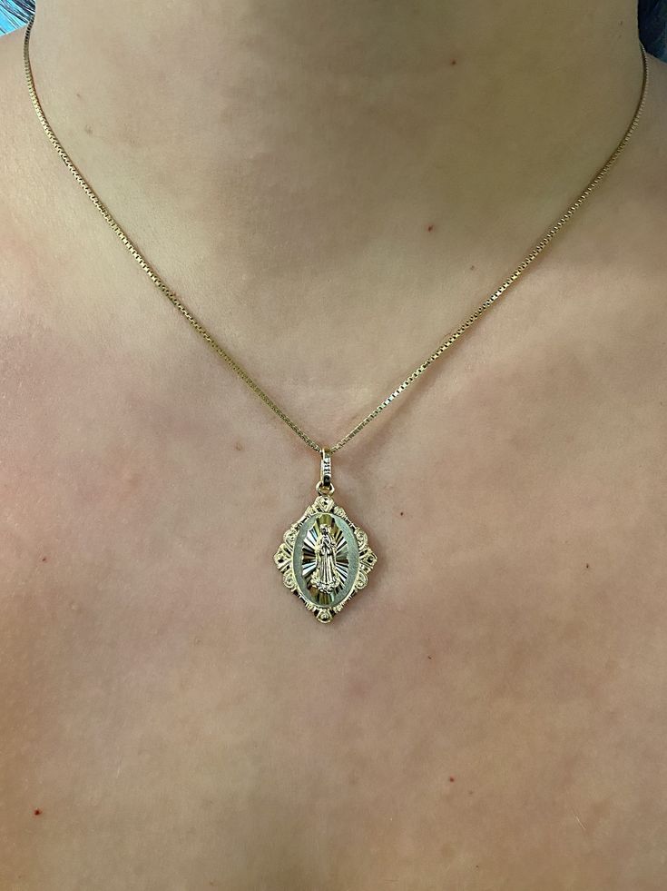 Gold Crucifix Necklace, Virgin Mary Pendant, Virgin Mary Necklace, Crucifix Necklace, Gold Pendants, Pink Morganite, Custom Bridal, Cross Jewelry, Pendant Gold