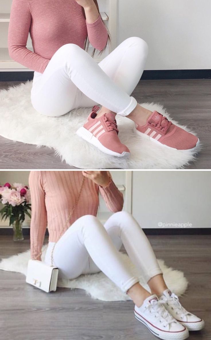 White Shoes Outfit, Transgender Outfits, White Pants Outfit, Look Rose, Tennis Shoes Outfit, Dressy Casual Outfits, Classy Casual Outfits, Adidas Outfit, Lace Blue Dress