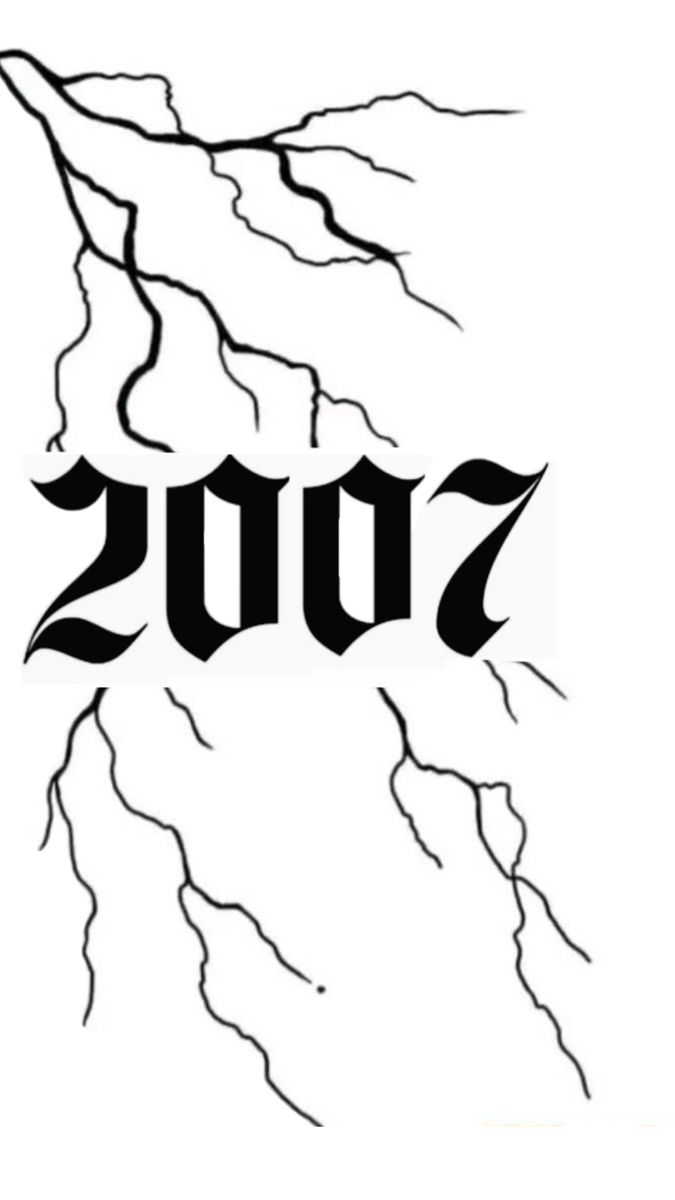 the word 2009 is shown in black and white with lightnings coming out of it