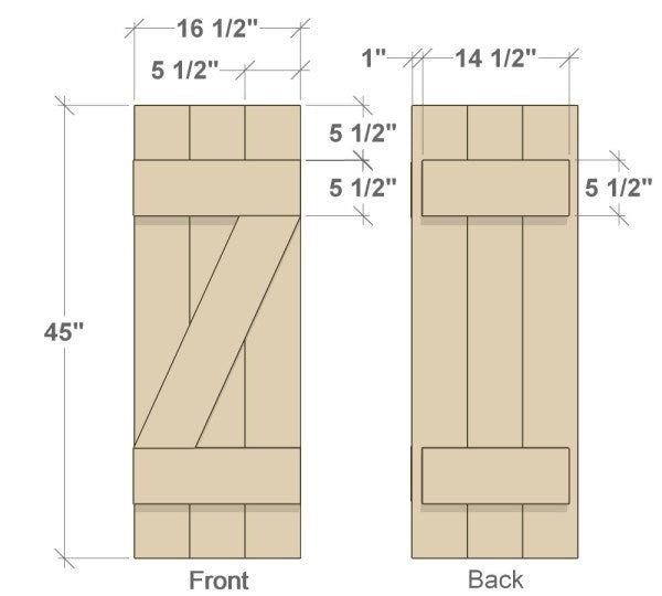 the measurements for a wooden door and its width is shown in three different sizes, including one