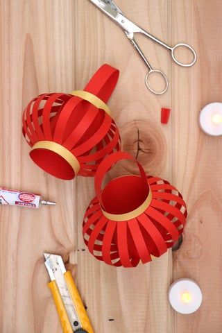 Diy Chinese Lanterns For Kids, Lunar New Year Decoration Diy Chinese Paper Lanterns, Chinese Paper Lanterns For Kids, Red Chinese Lanterns, Chinese New Year Paper Lanterns, Paper Chinese Lanterns Diy, Lantern Art And Craft, Chinese New Year Lantern Craft, Chinese Lantern Craft For Kids