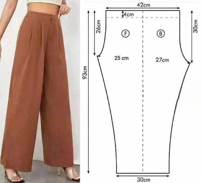 an image of a woman's pants measurements and measurements for her cropped top