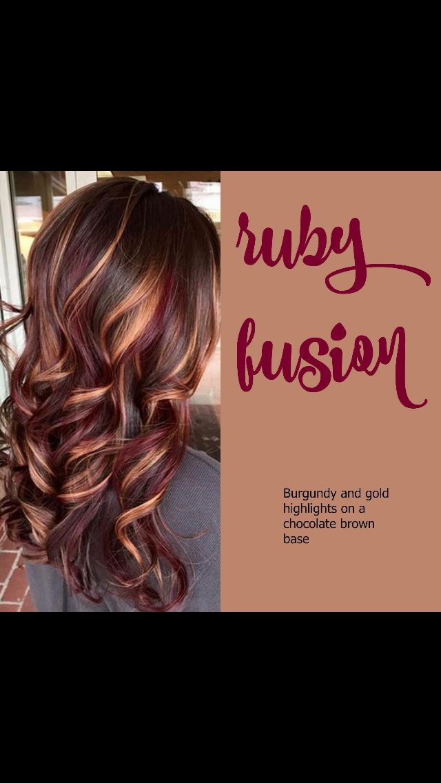 For sure need these colors for Fall!! Hair Burgundy, Burgundy Highlights, Highlights Ideas, Caramel Highlights, Summer Hair Color For Brunettes, Brown Highlights, Hair Color Highlights, Penteado Cabelo Curto, Hair Color And Cut