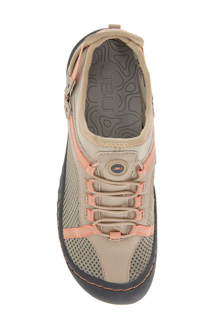 An All Terra trackton sole adds stability to a closed toe sneaker that is created for fun in wet conditions. Elastic laces Slip-on Textile upper/manmade sole Imported Lace Slip, Elastic Laces, Light Tan, Nordstrom Rack, Womens Sneakers, Shoe Boots, Coral, Slip On, Nordstrom