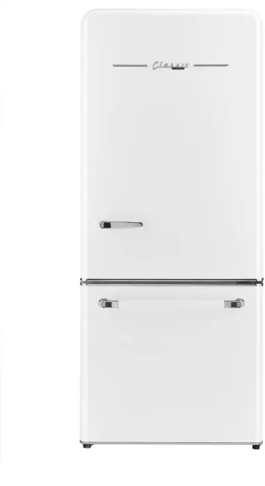 a white refrigerator freezer sitting next to each other