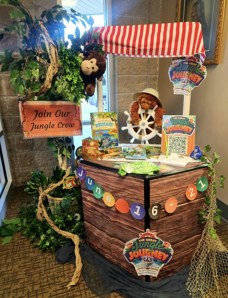 a boat made out of books and other items is on display at the children's book fair