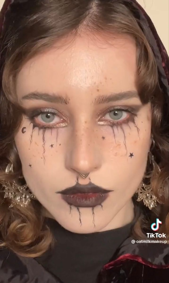 Witch Halloween Costume Make Up, Simple Witchy Makeup, Witches Make Up, Simple Fantasy Makeup, Witch Makeup Simple, Spooky Witch Makeup, Witch Makeup Ideas Halloween, Make Up Bruja, Witch Makeup Aesthetic