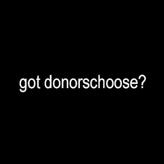 a black background with the words, got donorschoose? in white on it