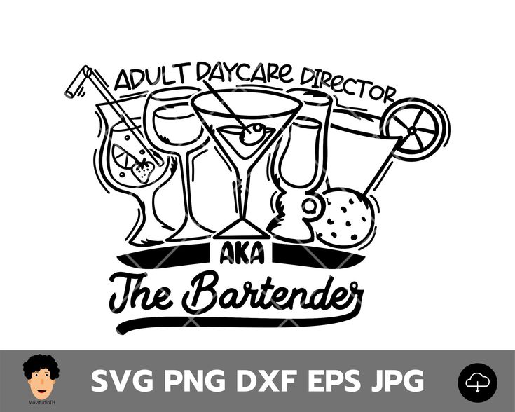 the bartender svg png dxf eps example for cutting files and other items