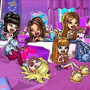 BRATZ Princess Slumber Party, Coquette Poster, 2000s Posters, Bratz Y2k, Girly Vibes, Bratz Girls, Pretty Princess, Pink Coquette, Sticker Ideas