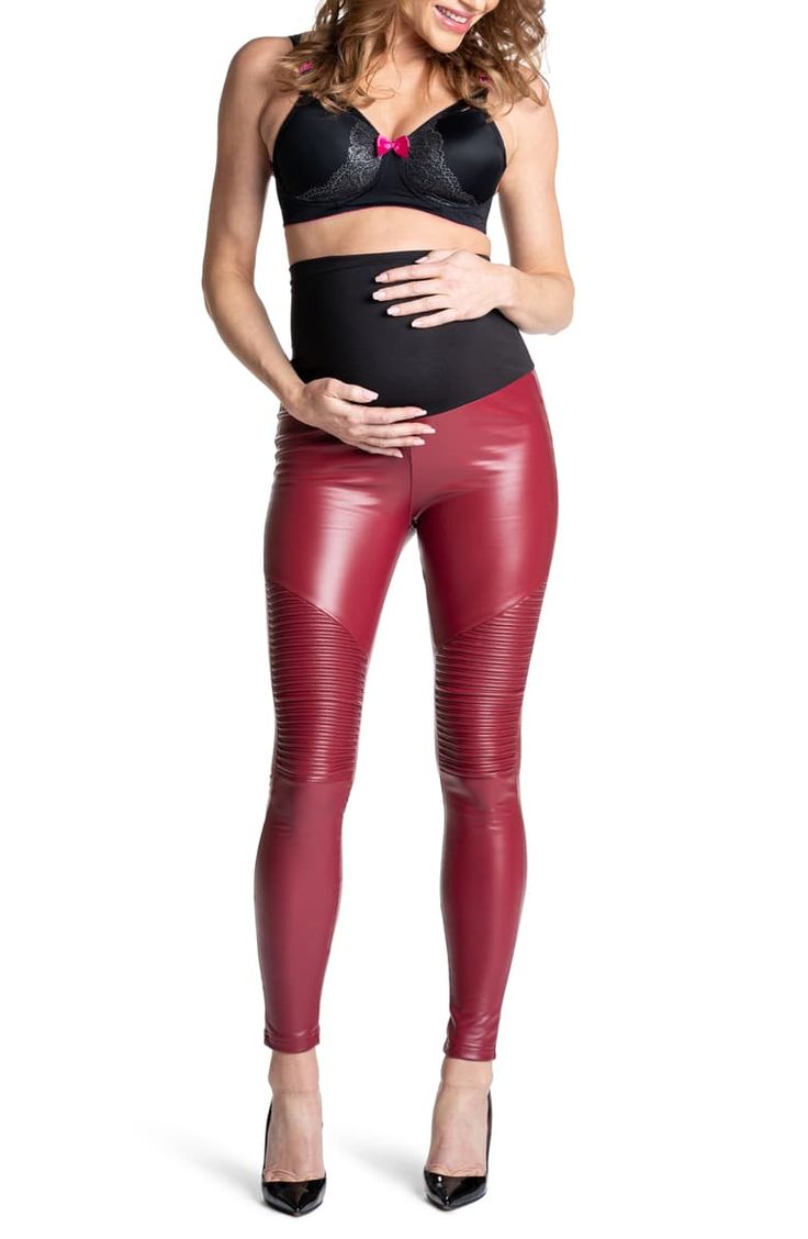 Preggo Leggings Popstar Mamacita Moto Faux Leather Maternity Leggings | Nordstrom Stirrup Leggings, Satin Shorts, Moto Leggings, Maternity Leggings, Faux Leather Leggings, Rock Star, Leather Leggings, Leggings Fashion, Fit Flare Dress