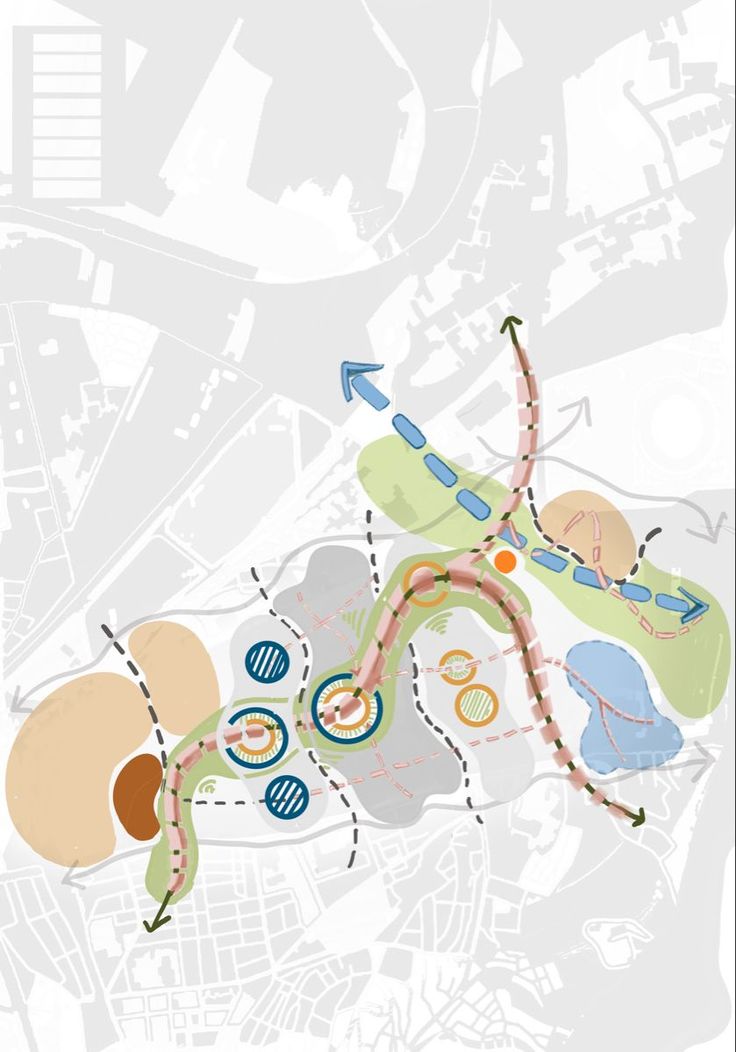 Conceptual Plan Urban Planning Graphics, Concept Plan Landscape, Landscape Design Concept Diagram, Concept For Landscape Design, Urban Design Base Map, Conceptual Diagram Urban Design, Urban Concept Architecture, Zoning Landscape Architecture Diagram, Site Plan Urban Design