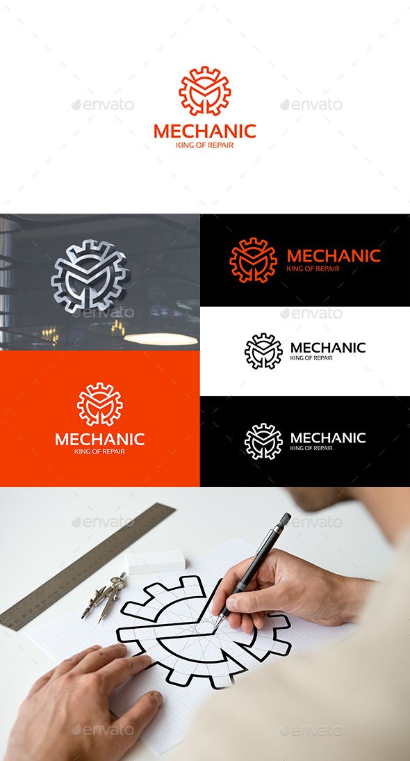 the logo for mechanical company is shown in this graphic style, and it appears to be made